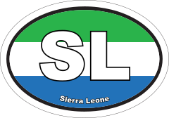 Sierra Leone Sl Flag Oval Sticker