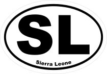 Sierra Leone Sl Oval Sticker