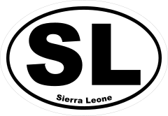 Sierra Leone Sl Oval Sticker