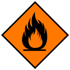 Sign Fire Hazardous Sticker