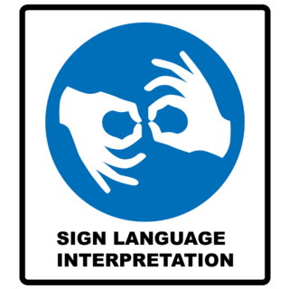Sign Language Interpreting Banner Sticker