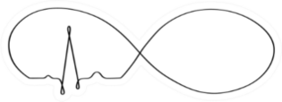 Sign Of Cardiogram Inscribed In Infinity Sign Sticker