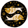 Sign Of The Zodiac Pisces Circle Sticker