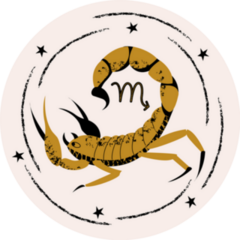 Sign Of The Zodiac Scorpio Boho Circle Sticker