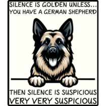 Silence German Shepherd Sticker