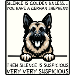 Silence German Shepherd Sticker