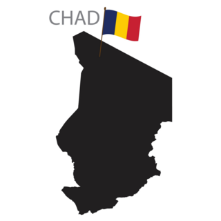 Silhouette Chad Map Sticker