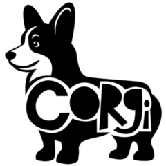 Silhouette Corgi Sticker