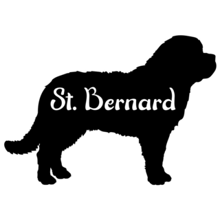 Silhouette Dog Name Sticker