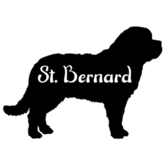 Silhouette Dog Name Sticker