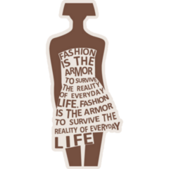 Silhouette Fashion  Is Armor Sticker 