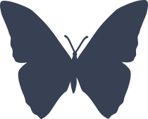 Silhouette Of A Butterfly Sticker