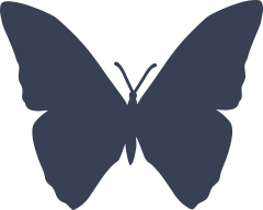 Silhouette Of A Butterfly Sticker