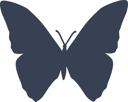 Silhouette Of A Butterfly Sticker