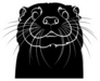 Silhouette Of A Cute Otter (head) Sticker