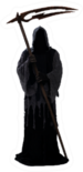 Silhouette Of A Grim Reaper Sticker