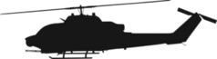 Silhouette Of A Military Helicopter Sticker