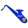 Silhouette Of A Saxophone Vermont Flag Sticker