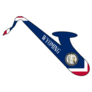 Silhouette Of A Saxophone With Flag Of Wyoming Sticker