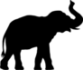 Silhouette Of An Elephant Sticker