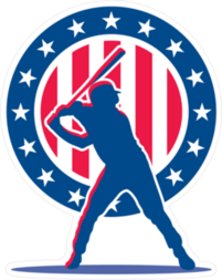 Silhouette Of Baseball Player Sticker