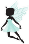 Silhouette Of Beautiful Fairy in Blue Dress