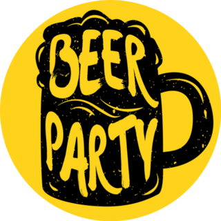 Silhouette Of Beer Mug Beer Party Sticker 