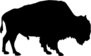 Silhouette Of Buffalo Sticker