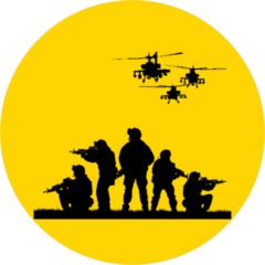 Silhouette Of Military Rangers Sticker
