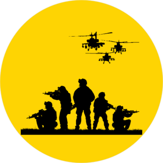 Silhouette Of Military Rangers Sticker