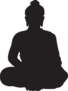 Silhouette Of Sitting Buddha Sticker