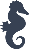 Silhouette Seahorse Sticker