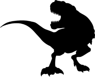 Silhouette T Rex Dinosaur Sticker