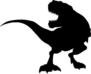 Silhouette T Rex Dinosaur Sticker