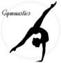 Silhouettes Of A Gymnastic Girl Sticker