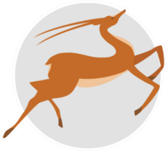 Silhouettes Of Antelope In Jumping Gait Sticker