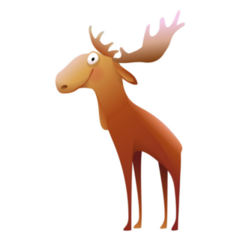 Silly And Funny Moose Sticker