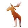 Silly And Funny Moose Sticker