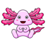 Silly Axolotl Sitting Sticker