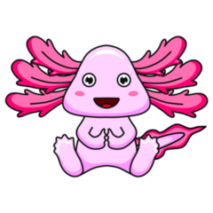 Silly Axolotl Sitting Sticker