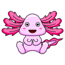 Silly Axolotl Sitting Sticker