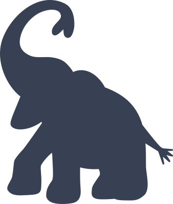 Silly Baby Elephant Sticker