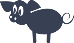 Silly Baby Pig Sticker