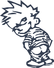 Silly Boy Mooning Sticker