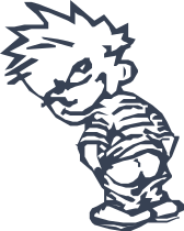 Silly Boy Mooning Sticker