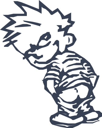 Silly Boy Mooning Sticker