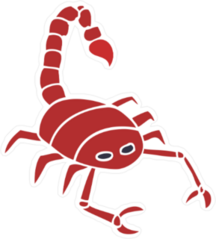 Silly Cartoon Scorpion Sticker