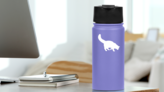 Silly Curious Cat Sticker on a Water Bottle (New) example