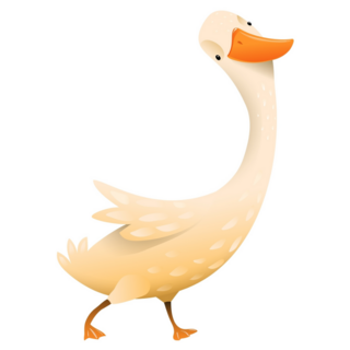 Silly Cute Goose Sticker