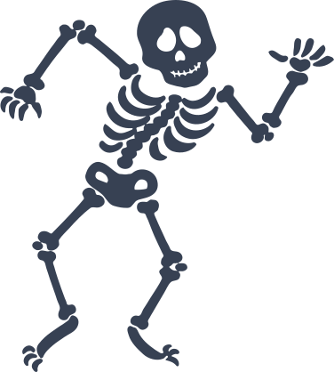 Silly Dancing Skeleton Sticker